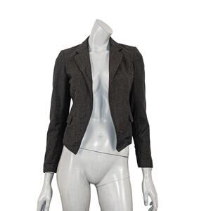 Boy. By BAND OF OUTSIDERS Women's open Blazer Jacket in Brown Wool sz 2